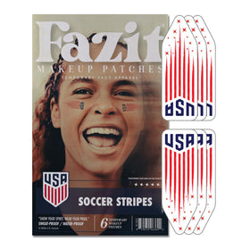Fazit front packaging showing 6-pack face stripe patches for easy application