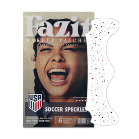 Fazit front packaging showcasing red blue silver speckles and easy application benefits