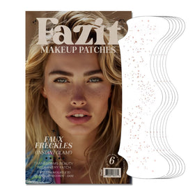 Fazit front packaging showing freckle and glitter patch styles and benefits