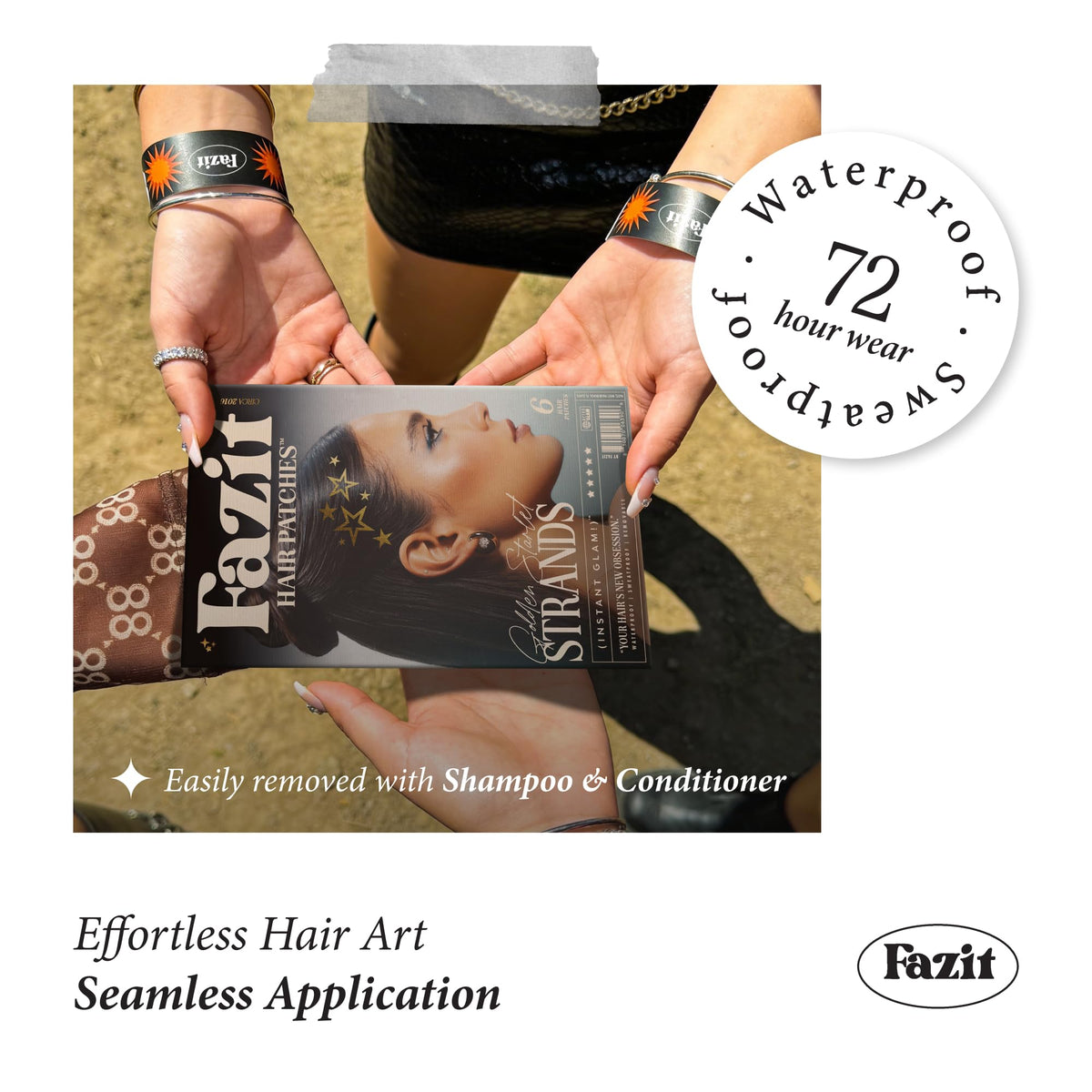 Fazit backing and adhesive detail showing easy peel and secure hold