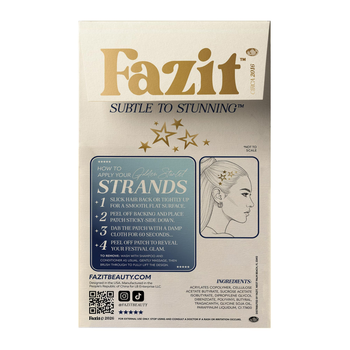 Fazit close-up of glitter texture highlighting soft skin-safe finish