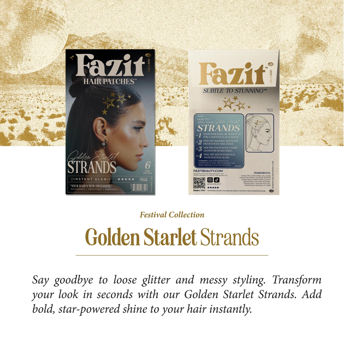 Fazit lifestyle festival look showcasing long-lasting shimmer benefit