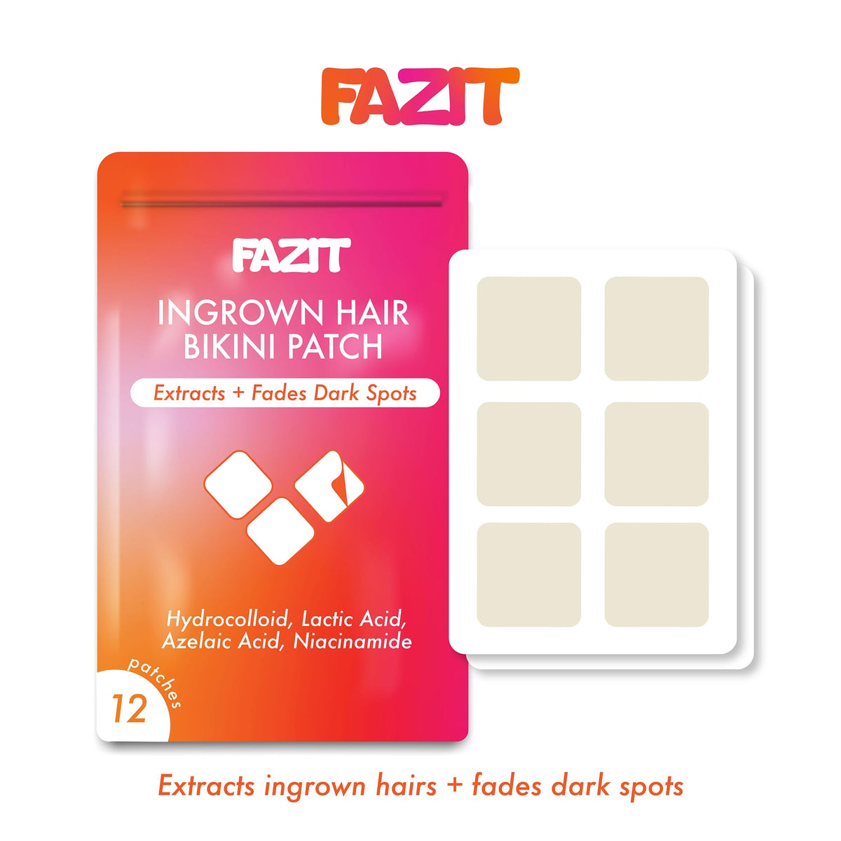 Fazit pads on a bathroom vanity suggesting easy at-home treatment