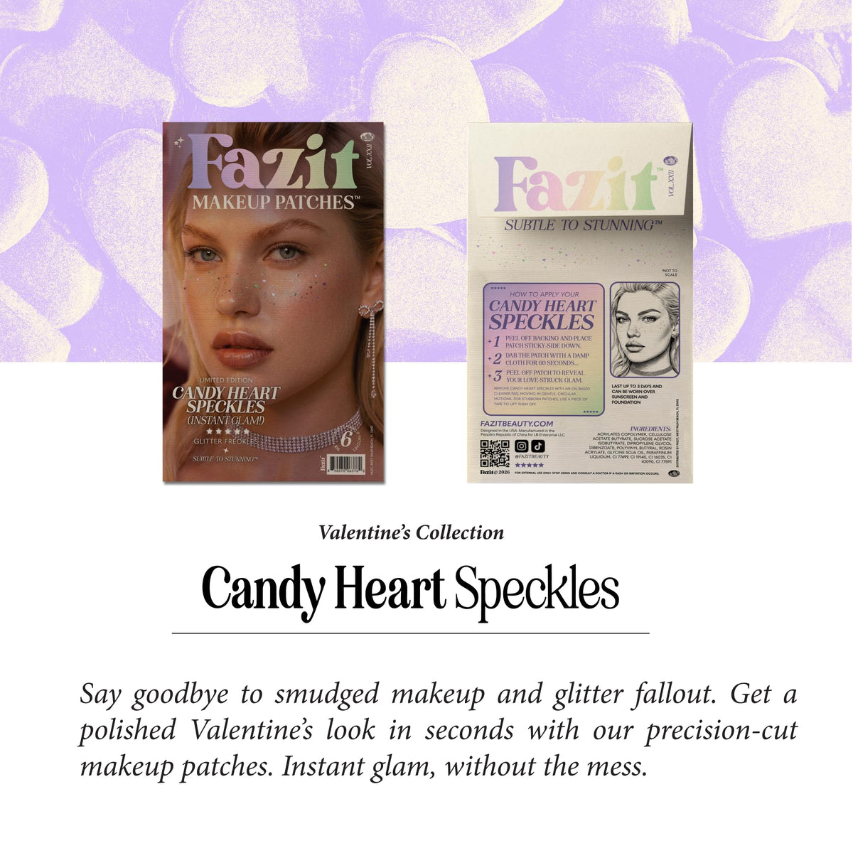 Fazit on festival-goer adding waterproof speckles for long-lasting event makeup
