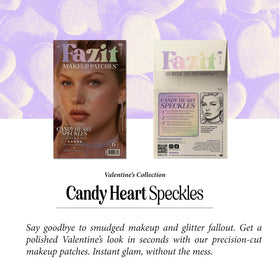 Fazit on festival-goer adding waterproof speckles for long-lasting event makeup