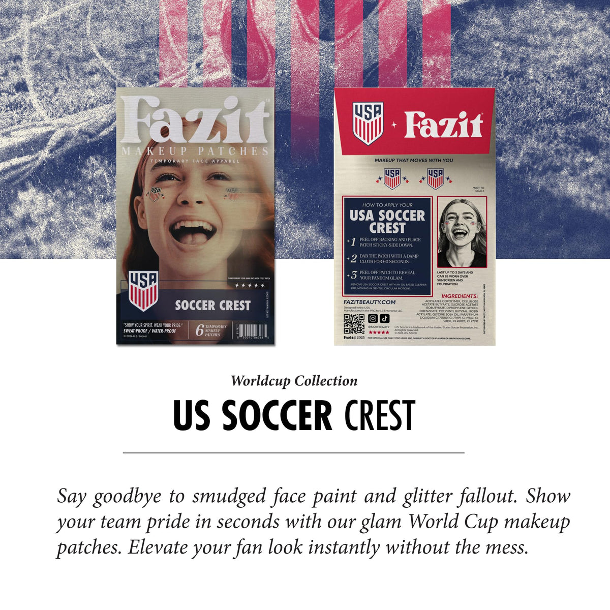 Fazit lifestyle tailgate group wearing patches showing instant, photogenic game-day spirit