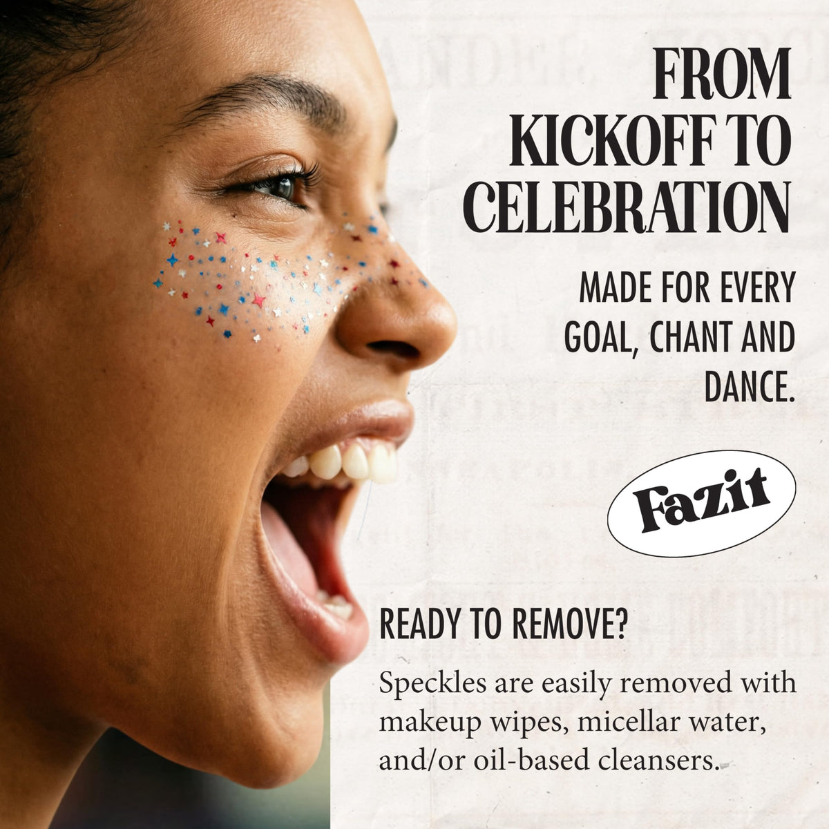 Fazit peel-off removal demonstration using micellar water for gentle cleanup