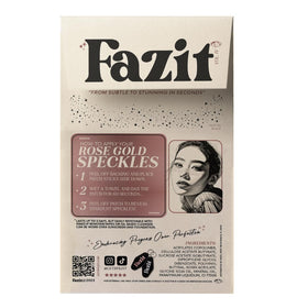 Fazit close-up texture of rose gold speckles highlighting even shimmer