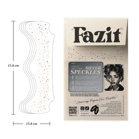 Fazit close-up of silver-gold speckles texture and luminous finish