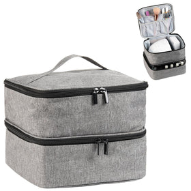 Fcozpjk front view of closed organizer case showing compact portability and handle