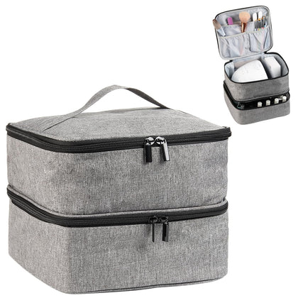Fcozpjk front view of closed organizer case showing compact portability and handle
