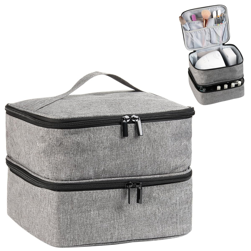 Fcozpjk front view of closed organizer case showing compact portability and handle