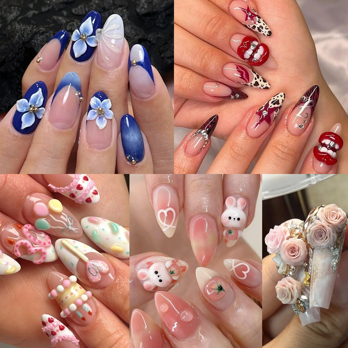 Fcozpjk salon scene with artist forming 3D nail art, showing professional use