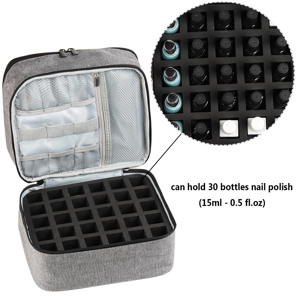 Fcozpjk small pouches holding nail files and brushes for quick access