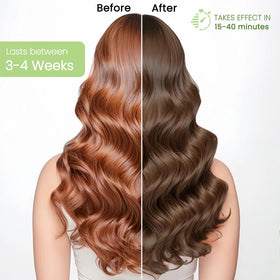 Fedulili in-shower application on wet hair demonstrating simple four-step use benefit