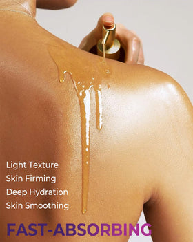 FeeMeFee open bottle drop on skin highlighting precise application and hydration