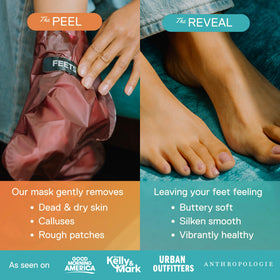 FEETS gel texture close-up highlighting gentle exfoliating formula
