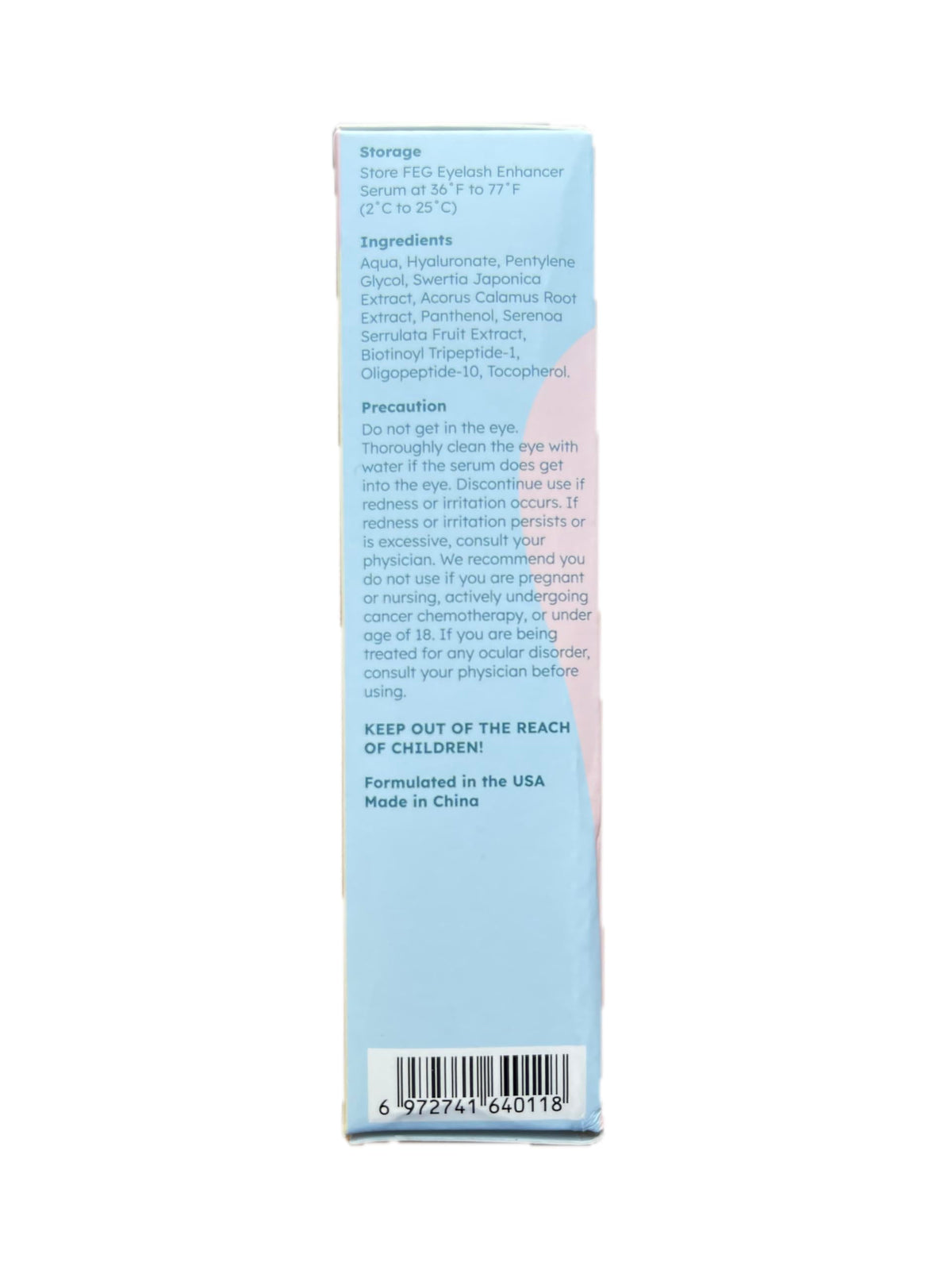 FEG quality certification labels indicating GMP and ISO standards