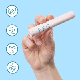 FEG serum texture droplet highlights lightweight conditioning benefit