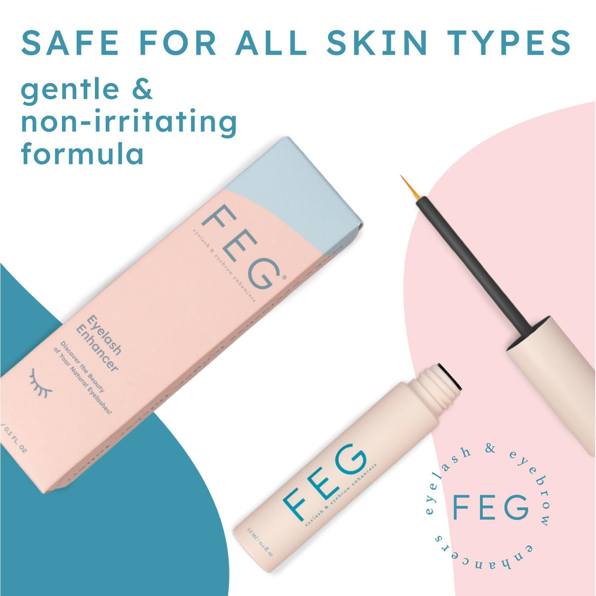 FEG applying serum to upper eyelid shows correct nightly use