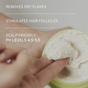 Applying Fekkai scrub to scalp demonstrating gentle exfoliation benefit