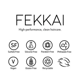 FEKKAI glossing cream on vanity in bright bathroom to suggest daily styling ritual