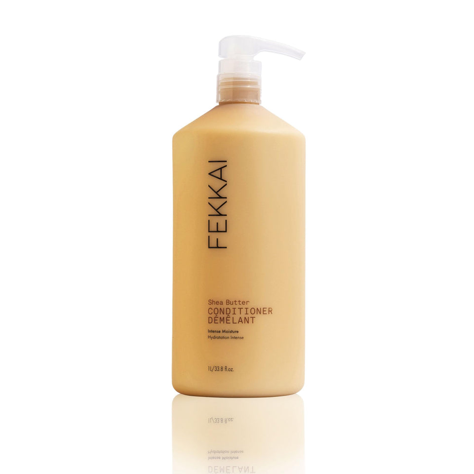 Fekkai bottle front view showing label and 1L size for long-lasting hydration