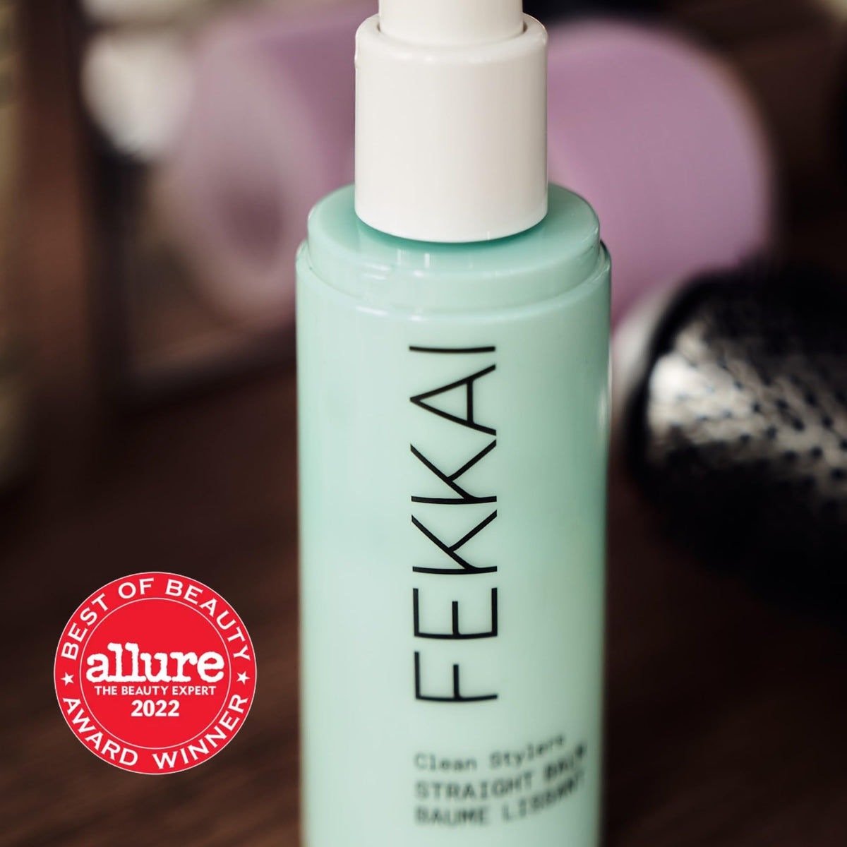Fekkai straight balm texture close-up illustrating smooth lightweight formula benefit