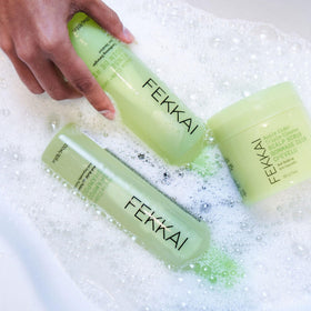 Fekkai texture pour demonstrating lightweight liquid for easy distribution
