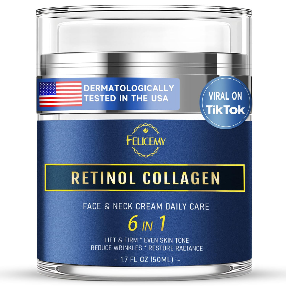 felicemy front packaging showing 6-in-1 benefits and compact bottle
