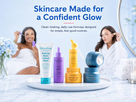 FelorShop on bathroom shelf styled for everyday skincare routine