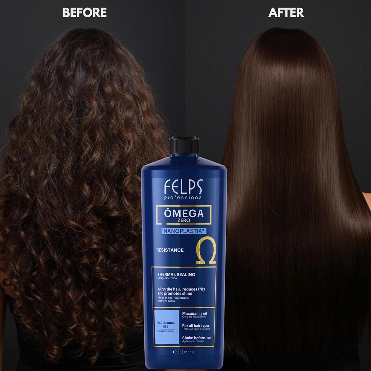 Felps Professional label close-up highlighting product name and formaldehyde-free benefit