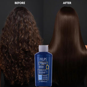 Felps Professional label close-up highlighting macadamia oil ingredient benefit