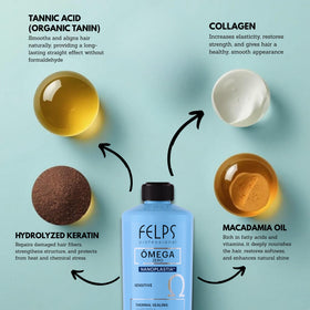 Felps Professional texture on hand dispensed showing creamy conditioning benefit