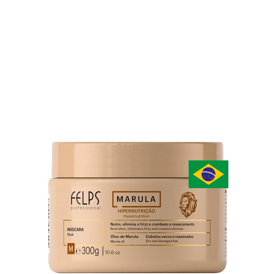 Felps Professional front jar view showing marula mask benefit of deep nourishment