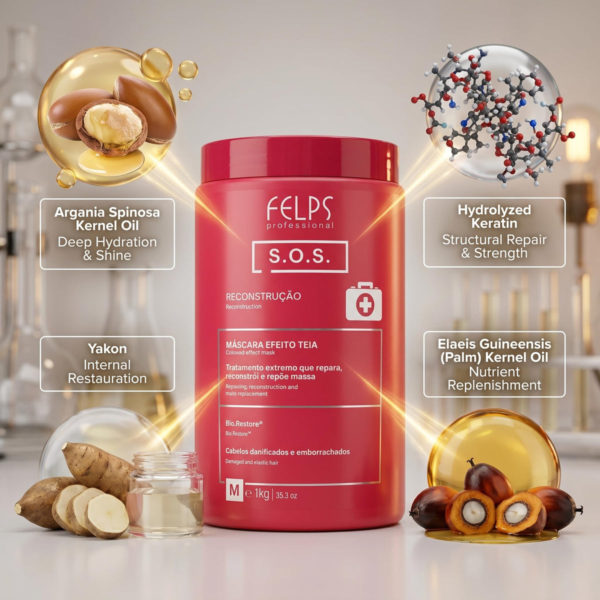 Felps Professional creamy mask texture close-up showing rich consistency