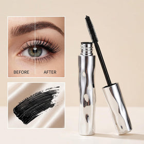 Felvaris open tube with mascara fibres visible showing lightweight, buildable formula