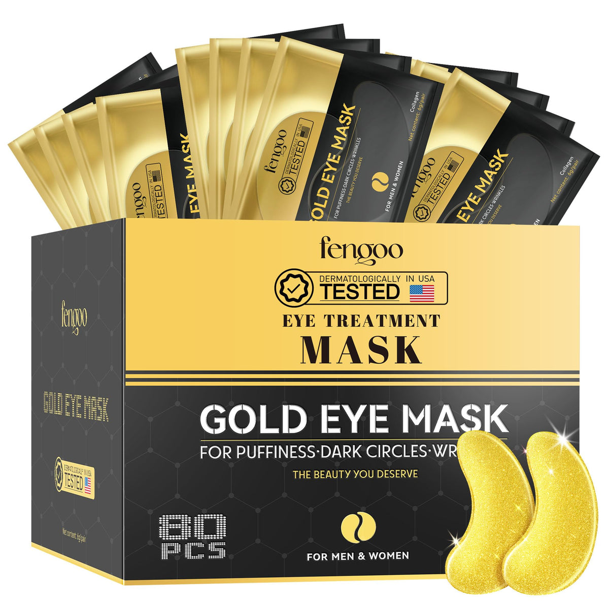 FENGOO front packaging showing 80 patches and benefits