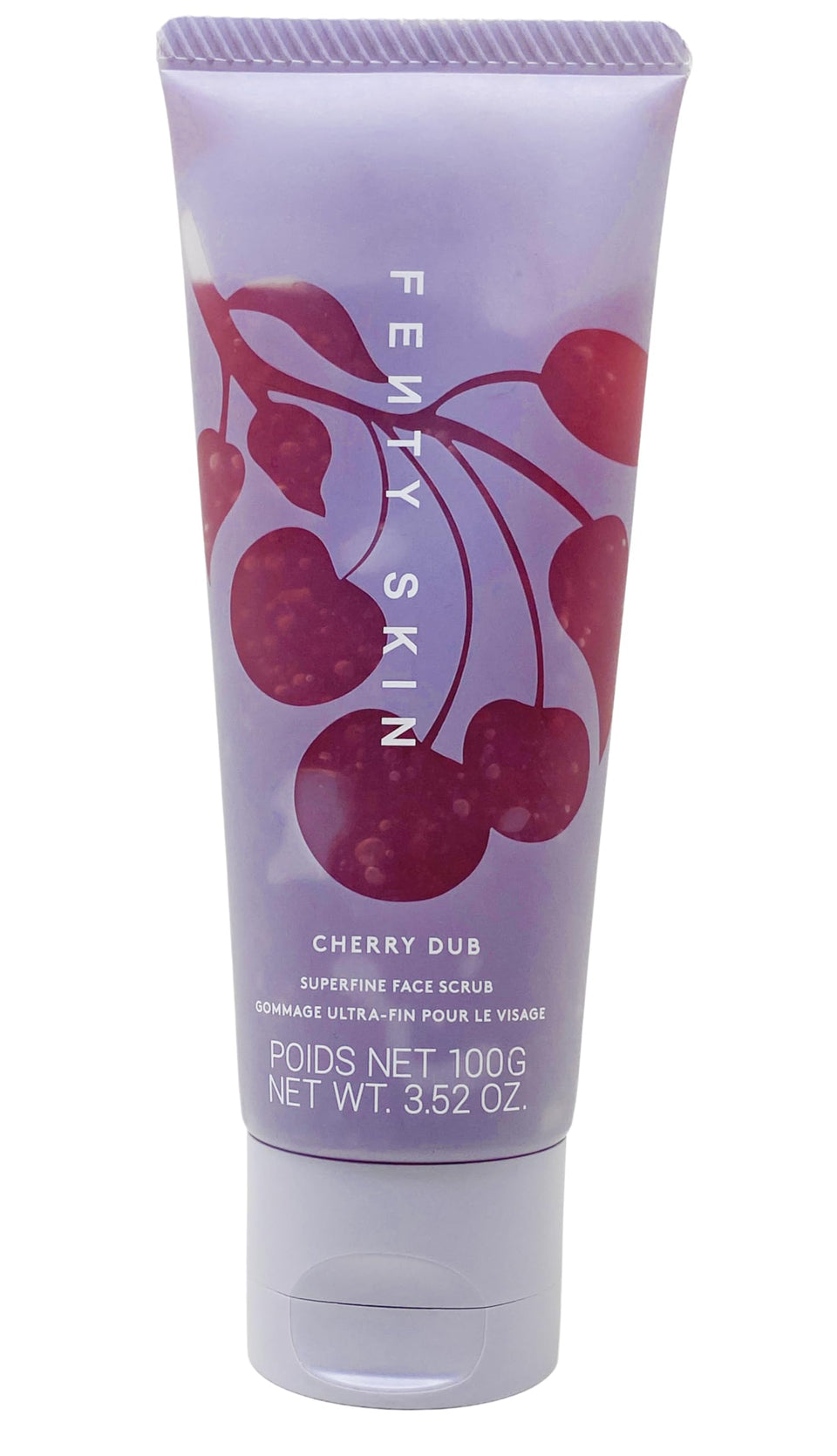 FENTY BEAUTY Cherry Dub front packaging showing jar and label, highlights product size