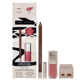 FENTY BEAUTY duo front packaging showing liner gloss and sharpener for easy application