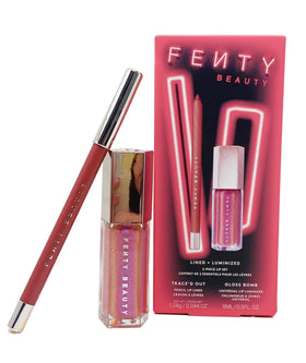 FENTY BEAUTY front packaging of the two-piece lip set showing both products for easy identification and gifting