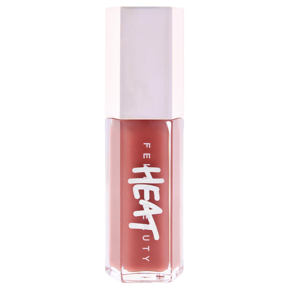 Fenty Beauty Fussy Heat wand applying gloss for even coverage and glow