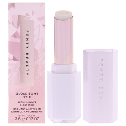 Fenty Beauty front packaging showing product and glossy finish benefit