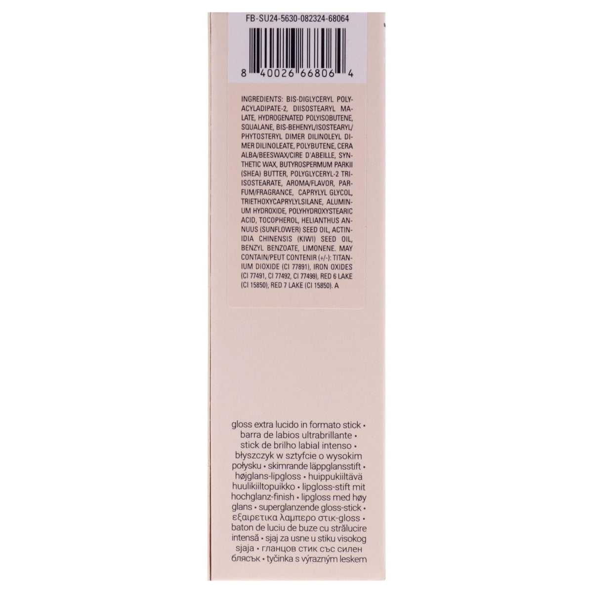 FENTY BEAUTY High Biscus label detail showing shade name and compact weight