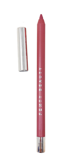 FENTY BEAUTY lifestyle image of model wearing Grape Splash gloss for luminous, eye-catching lips