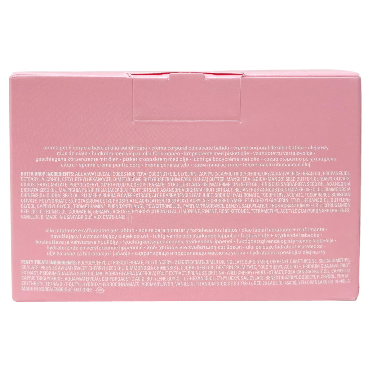 Fenty Beauty Guava Goodiez set staged on vanity illustrating travel-ready convenience