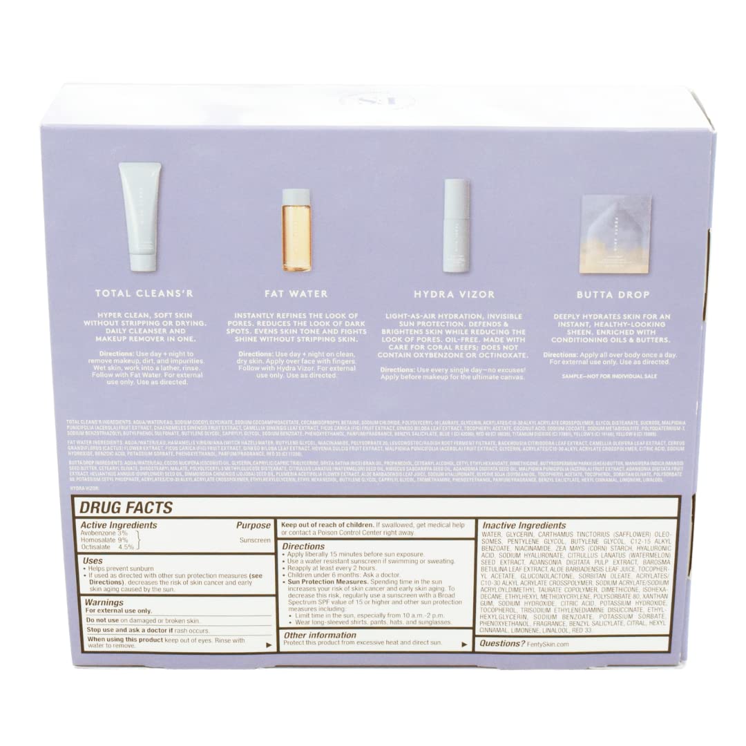Fenty Skin whipped oil body cream sample in a travel bag for soft skin