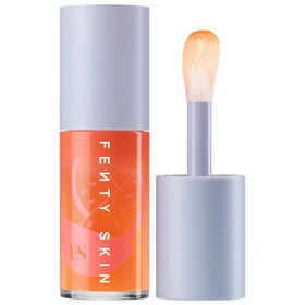 FENTY BEAUTY front packaging showing Fenty Treatz lip oil and benefits