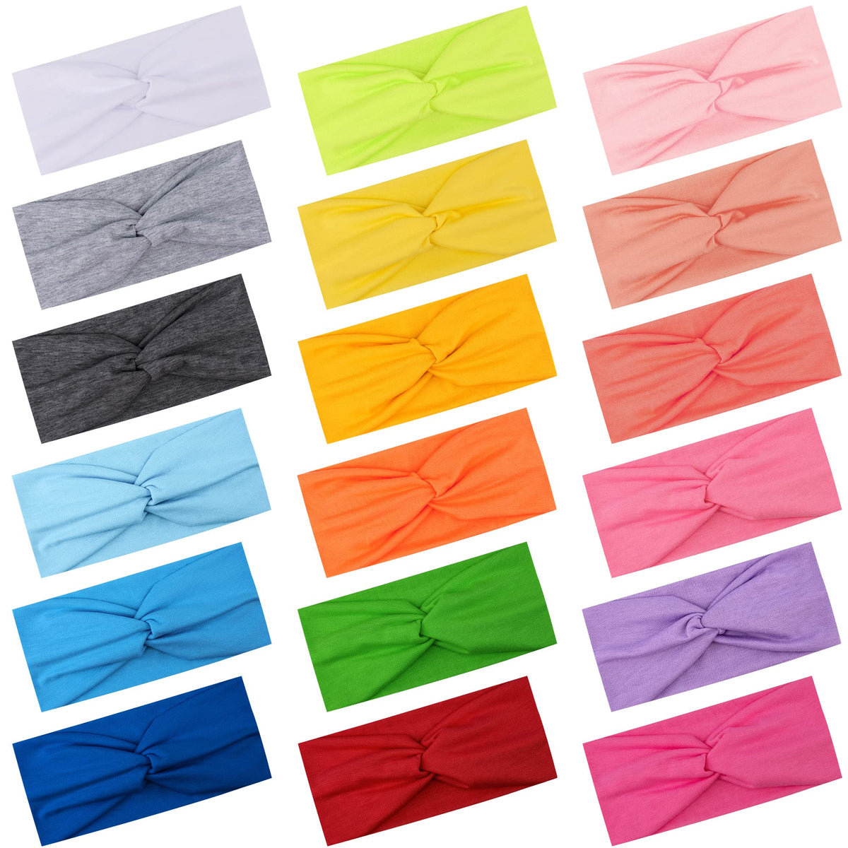 FEQO front view of 18-piece headband pack showing variety and convenience