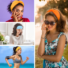 FEQO headbands packed for travel showing compact easy-to-carry benefit